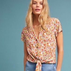Anthropologie Maeve Bateau Button-down